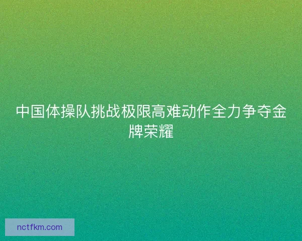中国体操队挑战极限高难动作全力争夺金牌荣耀 中国体操队挑战极限高难动作全力争夺金牌荣耀